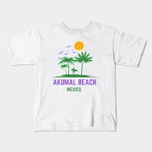 Akumal Beach Mexico Kids T-Shirt